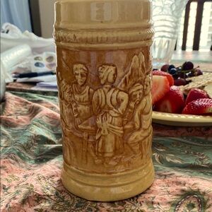 Antique HULL Ceramic Alpine BeerStein. Perfect No sign of use. Made in 1920s.